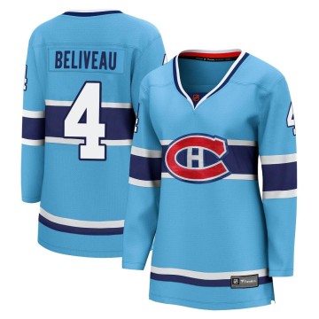 Breakaway Fanatics Branded Women's Jean Beliveau Montreal Canadiens Special Edition 2.0 Jersey - Light Blue