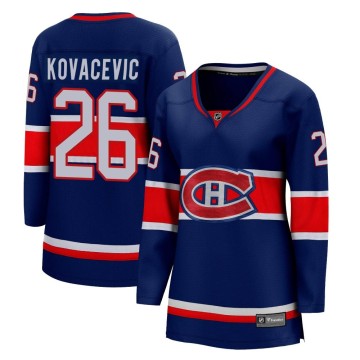 Breakaway Fanatics Branded Women's Johnathan Kovacevic Montreal Canadiens 2020/21 Special Edition Jersey - Blue
