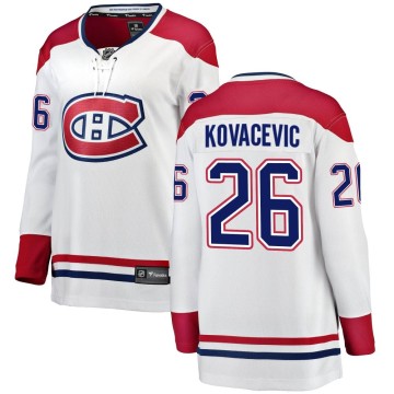 Breakaway Fanatics Branded Women's Johnathan Kovacevic Montreal Canadiens Away Jersey - White