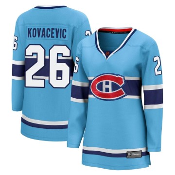 Breakaway Fanatics Branded Women's Johnathan Kovacevic Montreal Canadiens Special Edition 2.0 Jersey - Light Blue
