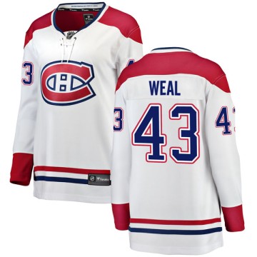 Breakaway Fanatics Branded Women's Jordan Weal Montreal Canadiens Away Jersey - White