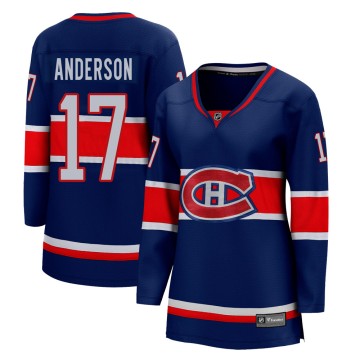 Breakaway Fanatics Branded Women's Josh Anderson Montreal Canadiens 2020/21 Special Edition Jersey - Blue