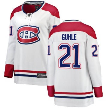 Breakaway Fanatics Branded Women's Kaiden Guhle Montreal Canadiens Away Jersey - White