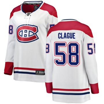 Breakaway Fanatics Branded Women's Kale Clague Montreal Canadiens Away Jersey - White