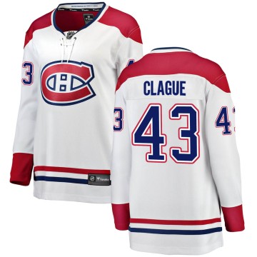 Breakaway Fanatics Branded Women's Kale Clague Montreal Canadiens Away Jersey - White