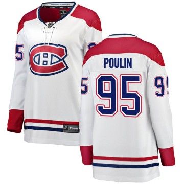Breakaway Fanatics Branded Women's Kevin Poulin Montreal Canadiens Away Jersey - White