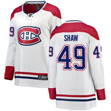 Breakaway Fanatics Branded Women's Logan Shaw Montreal Canadiens Away Jersey - White