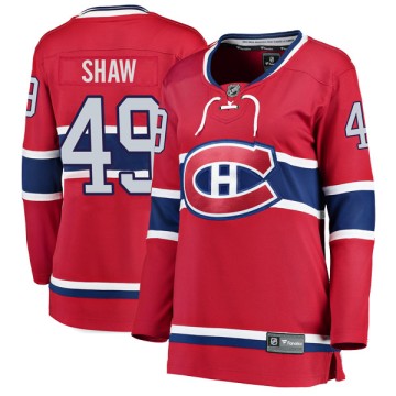 Breakaway Fanatics Branded Women's Logan Shaw Montreal Canadiens Home Jersey - Red