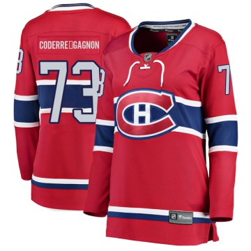 Breakaway Fanatics Branded Women's Mathieu Coderre-Gagnon Montreal Canadiens Home Jersey - Red