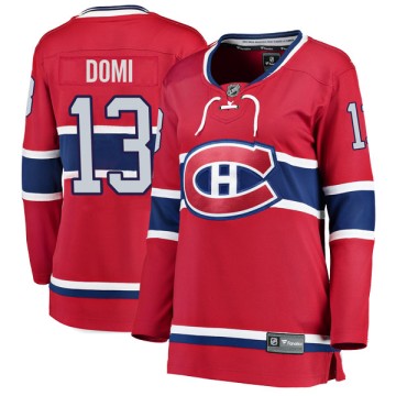 Breakaway Fanatics Branded Women's Max Domi Montreal Canadiens Home Jersey - Red