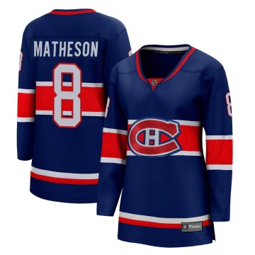 Breakaway Fanatics Branded Women's Mike Matheson Montreal Canadiens 2020/21 Special Edition Jersey - Blue