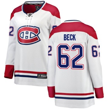 Breakaway Fanatics Branded Women's Owen Beck Montreal Canadiens Away Jersey - White