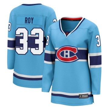 Breakaway Fanatics Branded Women's Patrick Roy Montreal Canadiens Special Edition 2.0 Jersey - Light Blue
