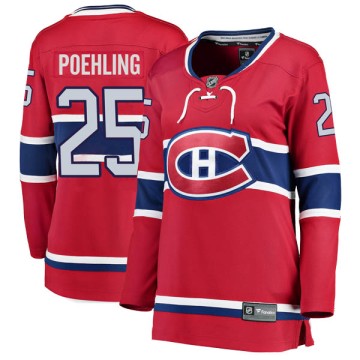 Breakaway Fanatics Branded Women's Ryan Poehling Montreal Canadiens Home Jersey - Red