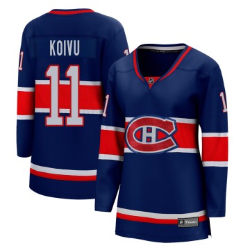 Breakaway Fanatics Branded Women's Saku Koivu Montreal Canadiens 2020/21 Special Edition Jersey - Blue