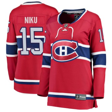 Breakaway Fanatics Branded Women's Sami Niku Montreal Canadiens Home Jersey - Red