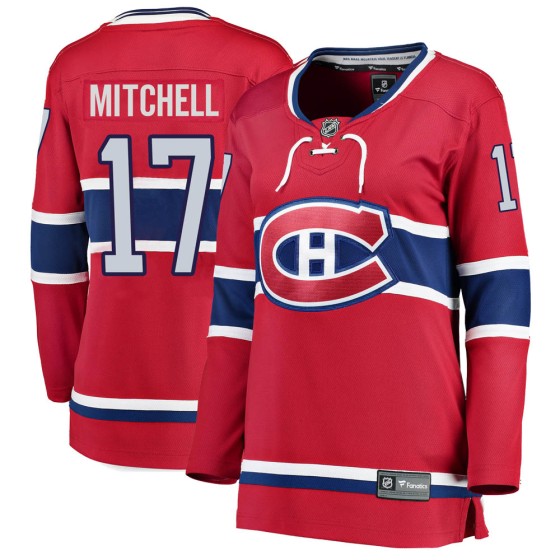 Breakaway Fanatics Branded Women's Torrey Mitchell Montreal Canadiens Home Jersey - Red