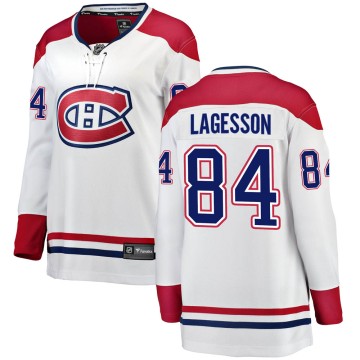 Breakaway Fanatics Branded Women's William Lagesson Montreal Canadiens Away Jersey - White