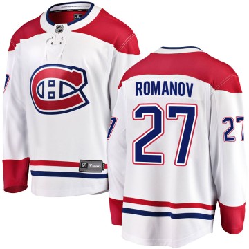 Breakaway Fanatics Branded Youth Alexander Romanov Montreal Canadiens Away Jersey - White