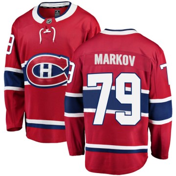 Breakaway Fanatics Branded Youth Andrei Markov Montreal Canadiens Home Jersey - Red