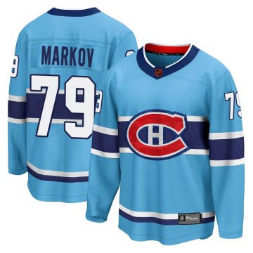 Breakaway Fanatics Branded Youth Andrei Markov Montreal Canadiens Special Edition 2.0 Jersey - Light Blue