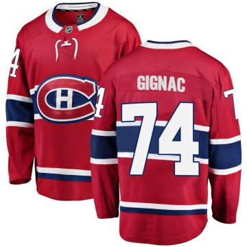 Breakaway Fanatics Branded Youth Brandon Gignac Montreal Canadiens Home Jersey - Red
