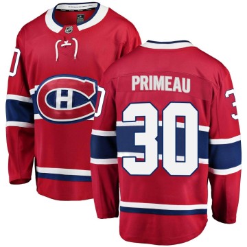 Breakaway Fanatics Branded Youth Cayden Primeau Montreal Canadiens Home Jersey - Red