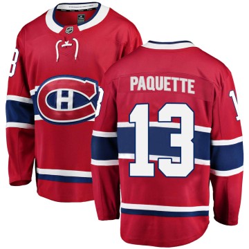 Breakaway Fanatics Branded Youth Cedric Paquette Montreal Canadiens Home Jersey - Red