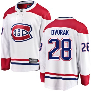 Breakaway Fanatics Branded Youth Christian Dvorak Montreal Canadiens Away Jersey - White