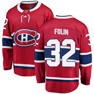 Breakaway Fanatics Branded Youth Christian Folin Montreal Canadiens Home Jersey - Red
