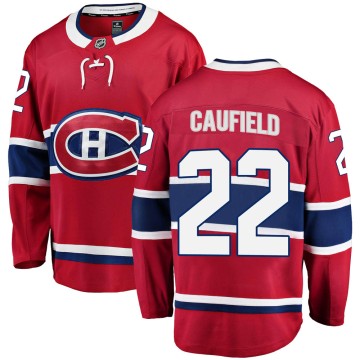 Breakaway Fanatics Branded Youth Cole Caufield Montreal Canadiens Home Jersey - Red