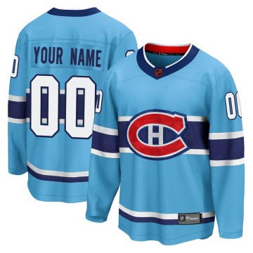 Breakaway Fanatics Branded Youth Custom Montreal Canadiens Custom Special Edition 2.0 Jersey - Light Blue