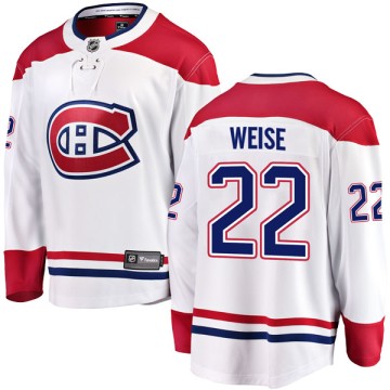 Breakaway Fanatics Branded Youth Dale Weise Montreal Canadiens Away Jersey - White