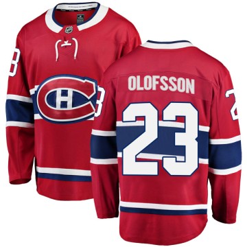 Breakaway Fanatics Branded Youth Gustav Olofsson Montreal Canadiens Home Jersey - Red