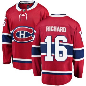 Breakaway Fanatics Branded Youth Henri Richard Montreal Canadiens Home Jersey - Red