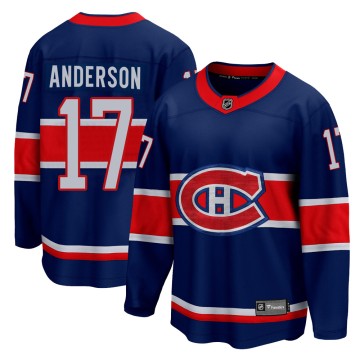 Breakaway Fanatics Branded Youth Josh Anderson Montreal Canadiens 2020/21 Special Edition Jersey - Blue
