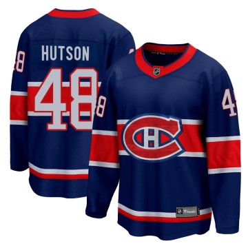 Breakaway Fanatics Branded Youth Lane Hutson Montreal Canadiens 2020/21 Special Edition Jersey - Blue