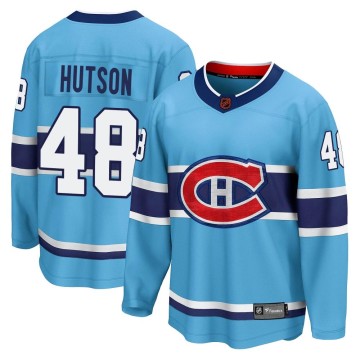Breakaway Fanatics Branded Youth Lane Hutson Montreal Canadiens Special Edition 2.0 Jersey - Light Blue