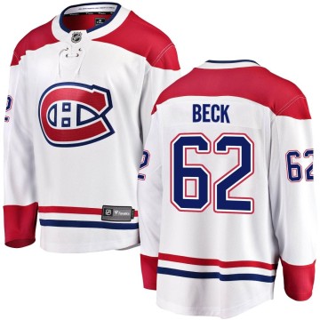 Breakaway Fanatics Branded Youth Owen Beck Montreal Canadiens Away Jersey - White