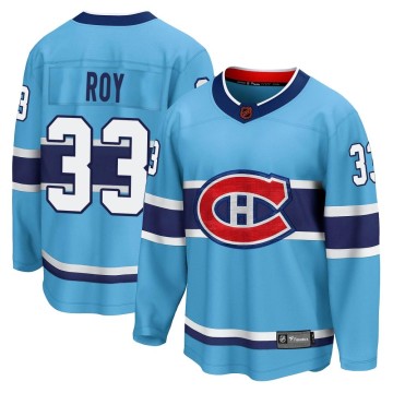 Breakaway Fanatics Branded Youth Patrick Roy Montreal Canadiens Special Edition 2.0 Jersey - Light Blue
