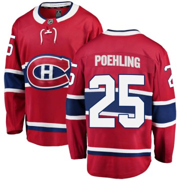 Breakaway Fanatics Branded Youth Ryan Poehling Montreal Canadiens Home Jersey - Red