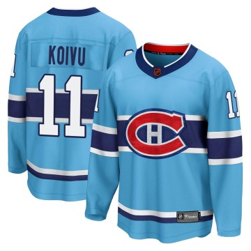 Breakaway Fanatics Branded Youth Saku Koivu Montreal Canadiens Special Edition 2.0 Jersey - Light Blue