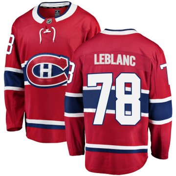 Breakaway Fanatics Branded Youth Stefan LeBlanc Montreal Canadiens Home Jersey - Red