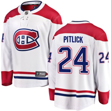 Breakaway Fanatics Branded Youth Tyler Pitlick Montreal Canadiens Away Jersey - White