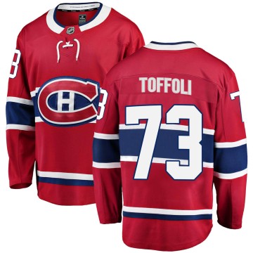 Breakaway Fanatics Branded Youth Tyler Toffoli Montreal Canadiens Home Jersey - Red