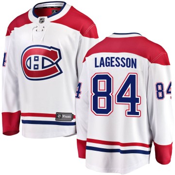 Breakaway Fanatics Branded Youth William Lagesson Montreal Canadiens Away Jersey - White